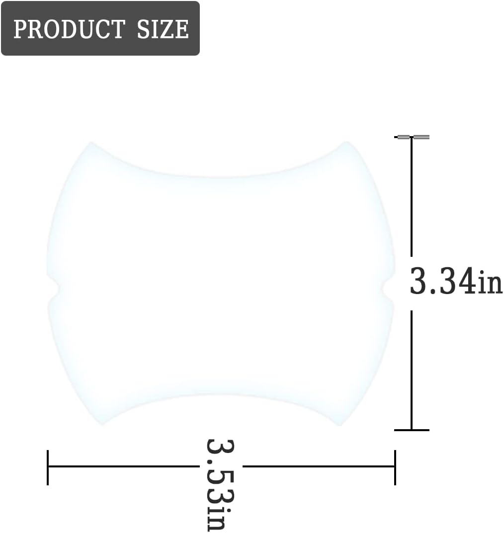 4PCS Sticker, Carbon Fiber Anti-Scratches Car Door Cup Protector, Non-Marking Auto Door Handle Protective Film, Universal for Most Car Handles (Black/4PCS)