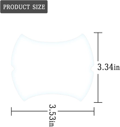 4PCS Sticker, Carbon Fiber Anti-Scratches Car Door Cup Protector, Non-Marking Auto Door Handle Protective Film, Universal for Most Car Handles (Black/4PCS)