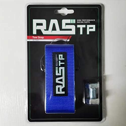 RASTP High Strength Racing Tow Strap, Tow Hook Fit for Front or Rear Front Bumper Decorative Trailer Belt (Black)