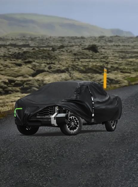 Car Cover Custom Fit for Honda CRV 1997-2025,Toyota RAV4 1996-2025, 6 Layers Truck Cover Waterproof All Weather for Automobiles,Outdoor Full Exterior Cover,Rain, Sun, Wind Protection,Black