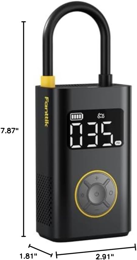 Fanttik X9 Pro Portable Tire Inflator for Compact Car, 1Min Fast Inflate Electric Bike Pump with Digital Tire Pressure Gauge, 150PSI Air Compressor for Electric Bikes, Motorcycle, Ball, Ideal for Dad