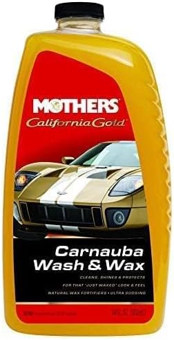 Mothers California Gold Carnauba Wash & Wax, 64 oz. — Cleans, Shines & Protects – Gentle, pH Balanced, Ultra-Sudsy for a Spot-Free, Brilliant Finish. Biodegradable & Won't Strip Wax or Ceramic (05674)