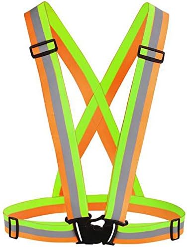 Chiwo Reflective Vest Running Gear 2Pack, High Visibility Adjustable Safety Ves for Night Cycling,Hiking, Jogging,Dog Walking