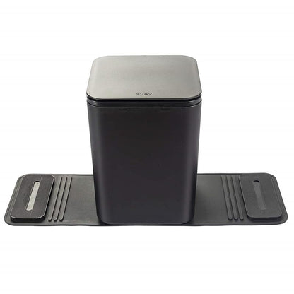 Car Trash Can with Stability Wings – Leakproof Portable Garbage Bin for Fabric & Rubber Mats – Compact Durable Plastic Auto Organizer for Cars, SUVs, Trucks (Black, Large)