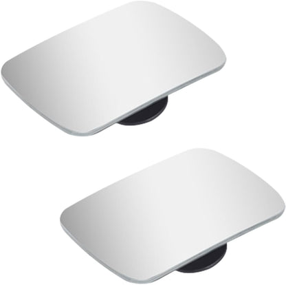 GLSOWEE Car Blind Spot Mirror, 2"" Round Convex Mirror, Frameless HD Glass Rear View Mirror with Wide Angle Adjustable Stick, Universal Vehicle Exterior Accessories for Car SUV Truck (2 PCS)