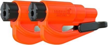 resqme The Original Compact Emergency Keychain Car Escape Tool, Seatbelt Cutter and Window Breaker, Made in USA, Pack of 2