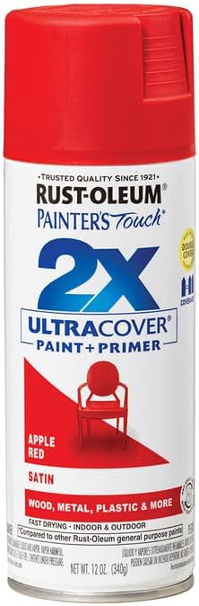 Rust-Oleum 334029 Painter's Touch 2X Ultra Cover Spray Paint, 12 oz, Gloss Clear - Colors B