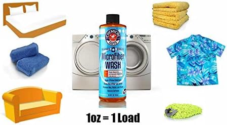 Chemical Guys CWS_201_64 Microfiber Cleaning Cloth & Car Wash Towel Concentrated Cleaning Detergent, 64 fl oz (Half Gallon), Orange Scent