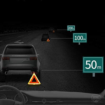 Fasmov 3 Pack Emergency Warning Triangle Kit, High Visibility Reflective Safety Triangle, Road Emergency Reflector for All Vehicles & Cars