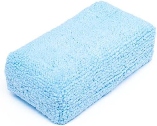 The Rag Company - Premium Grade Terry Microfiber Detailing Applicator Sponges - Versatile Detailing Tool, Extra Absorbent, Able to Withstand Numerous Uses, 3in x 5in, Black (6-Pack)