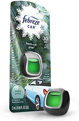 Febreze Car Air Freshener Vent Clip Platinum Ice Scent, .07 oz. Car Vent Clip, Pack of 4