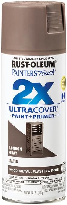 Rust-Oleum 334029 Painter's Touch 2X Ultra Cover Spray Paint, 12 oz, Gloss Clear - Colors C