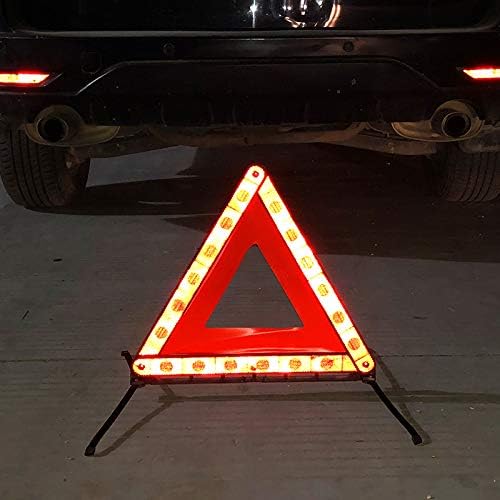 Fasmov 3 Pack Emergency Warning Triangle Kit, High Visibility Reflective Safety Triangle, Road Emergency Reflector for All Vehicles & Cars