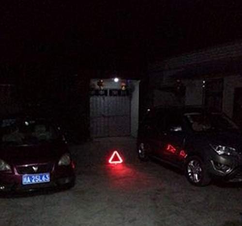 Car Warning Triangle Emergency Reflective LED Lights Warning Roadside Safety Triangle Sign Vehicles Flashing Red Light for Car Break Down Roadside Emergency
