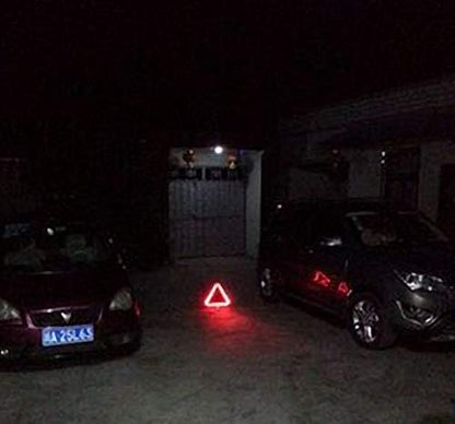 Car Warning Triangle Emergency Reflective LED Lights Warning Roadside Safety Triangle Sign Vehicles Flashing Red Light for Car Break Down Roadside Emergency