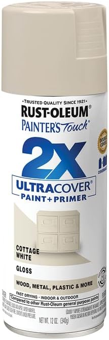 Rust-Oleum 334029 Painter's Touch 2X Ultra Cover Spray Paint, 12 oz, Gloss Clear - Colors F