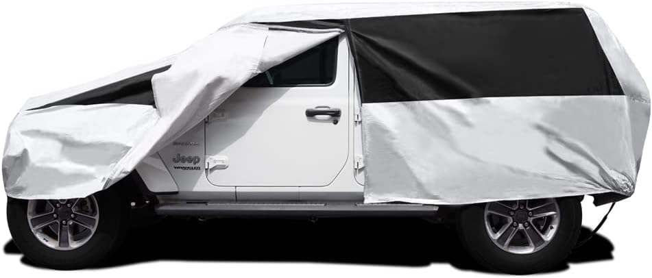 Titan Premium Multi-Layer PEVA Car Cover for Compact SUV 170-187". Waterproof, UV Protection, Anti-Scratch Protective Lining, Driver-Side Zippered Opening. Fits Rav4, Rogue, CR-V and More.