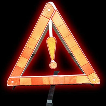 Triangle Reflector,Universal Foldable Emergency Car Truck Van Warning Triangle Signs Road Safety Reflective Exclamation Point Sign Triangle Warning Kit Tool with Carrying Case (1 Pack)