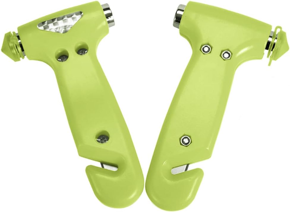 MOTORBUDDY 2-Pack Car Safety Hammer Seatbelt Cutter, Auto Emergency Escape Hammer with Window Glass Breaker and Seat Belt Cutter, Striking Red Escape Tool for Car Accidents