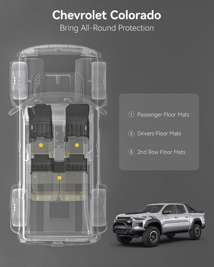 Floor Mats & Cargo Liner & Back Seat Cover for 2021-2026 Bronco 4 Door - Colors B