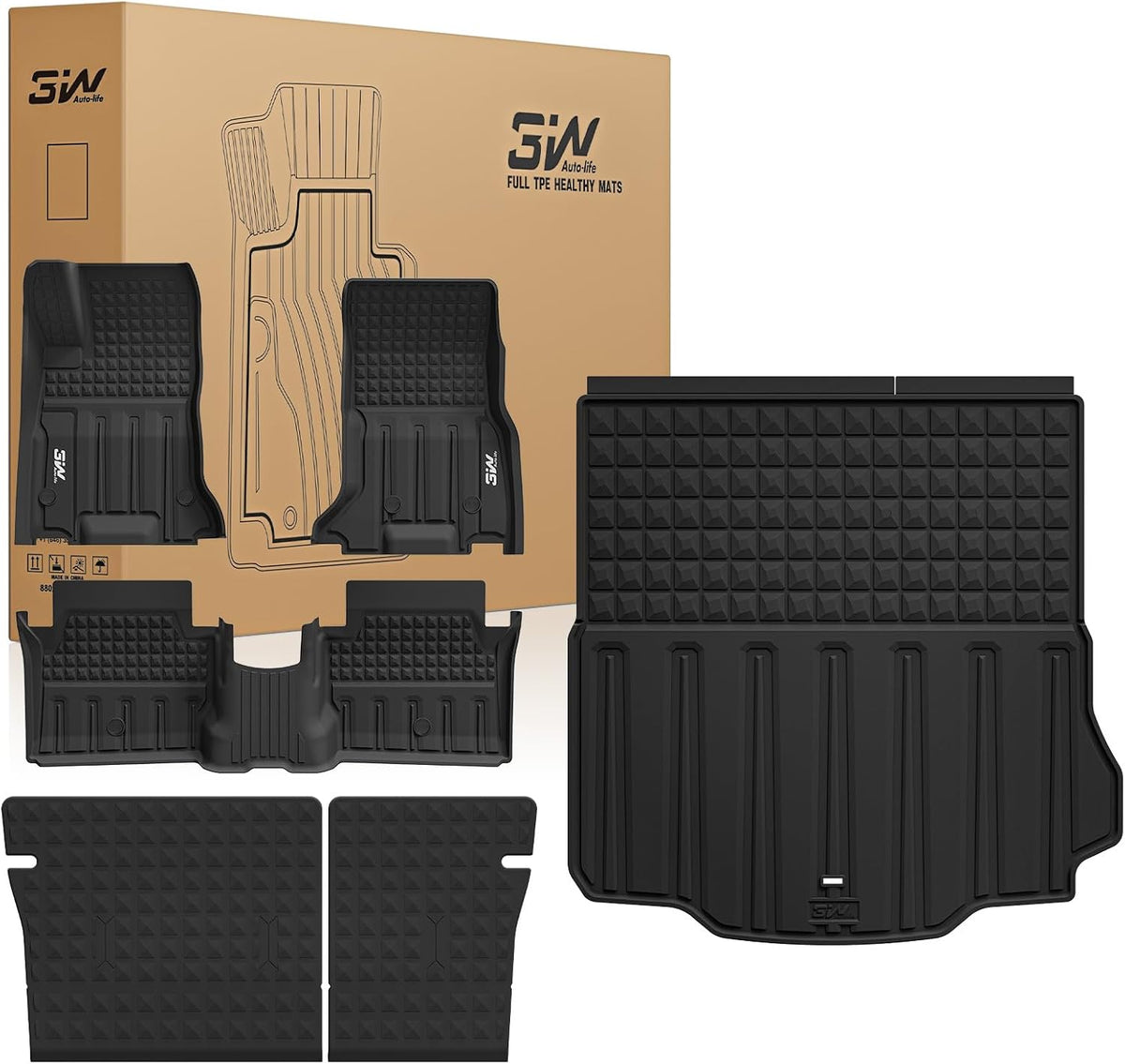 Floor Mats & Cargo Liner & Back Seat Cover for 2021-2026 Bronco 4 Door - Colors B