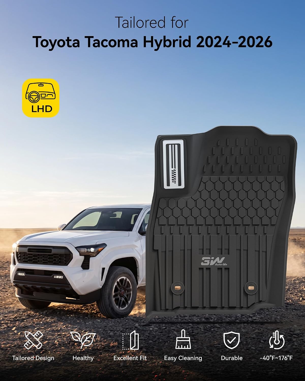 Floor Mats & Cargo Liner & Back Seat Cover for 2021-2026 Bronco 4 Door - Colors B