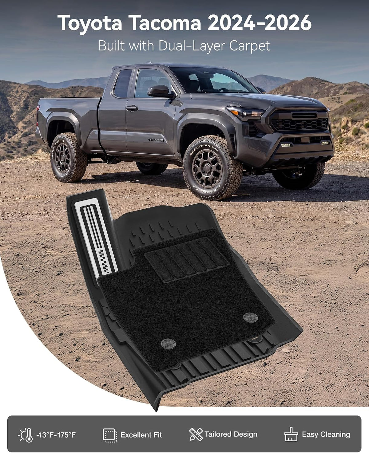 Floor Mats & Cargo Liner & Back Seat Cover for 2021-2026 Bronco 4 Door - Colors B