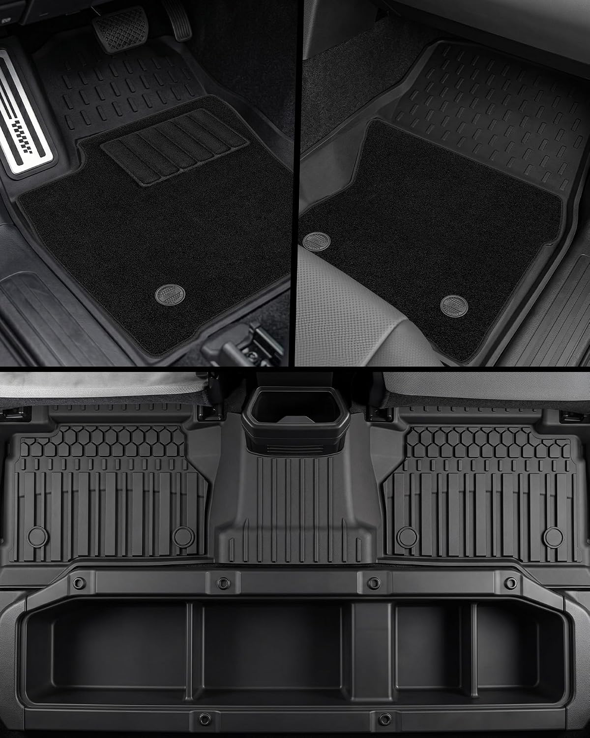 Floor Mats & Cargo Liner & Back Seat Cover for 2021-2026 Bronco 4 Door - Colors B