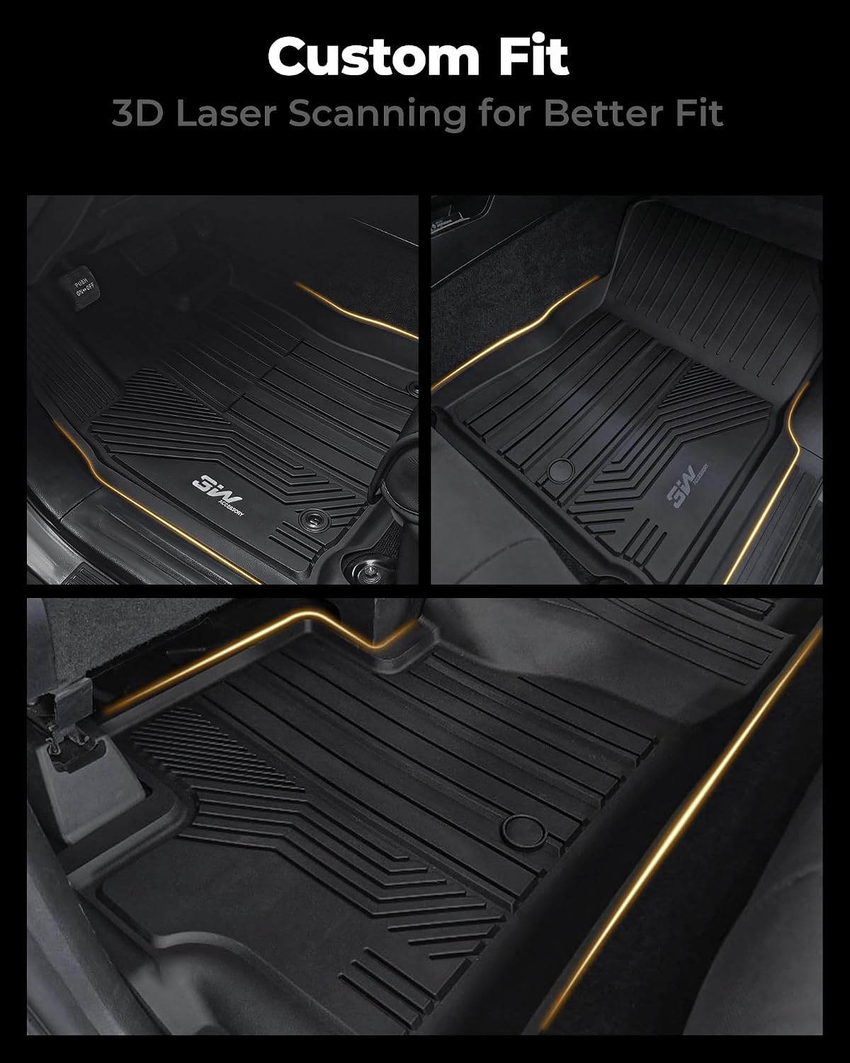 Floor Mats & Cargo Liner & Back Seat Cover for 2021-2026 Bronco 4 Door - Colors B