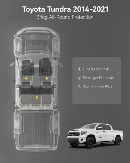 Floor Mats & Cargo Liner & Back Seat Cover for 2021-2026 Bronco 4 Door - Colors B