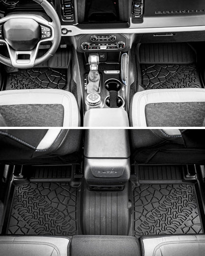 Floor Mats & Cargo Liner & Back Seat Cover for 2021-2026 Bronco 4 Door - Colors B