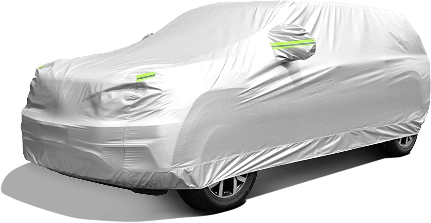 Car Cover, SUV Waterproof Car Covers for Automobiles All Weather Season UV Hail Protection Snowproof Full Car Cover, Outdoor Full Cover Universal Fit SUV Up to 190’’