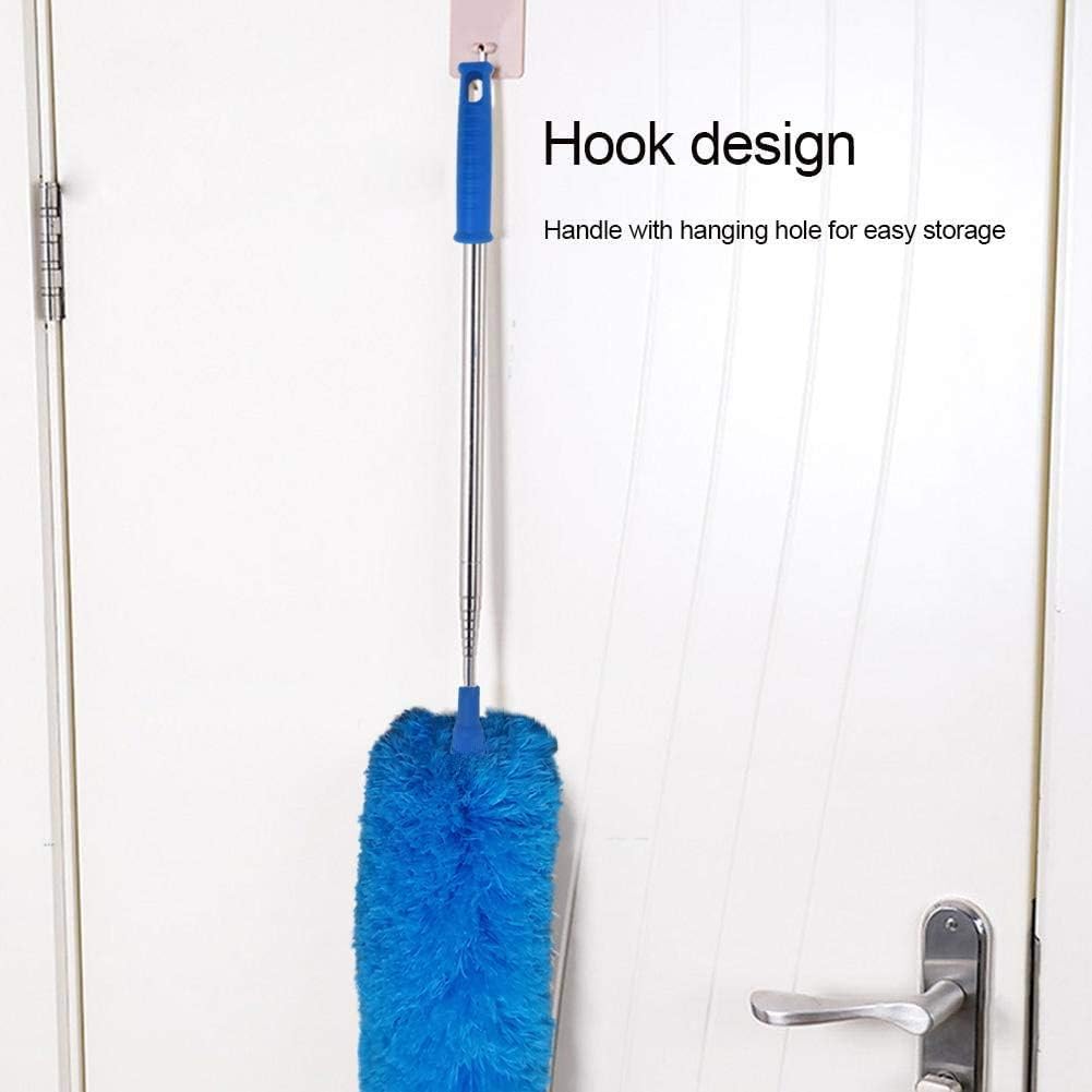 DELUX Microfiber Feather Duster Extendable Duster with 100 inches Extra Long Pole, Bendable Head & Long Handle Dusters for Cleaning Ceiling Fan, High Ceiling, Blinds, Furniture & Cars Gray