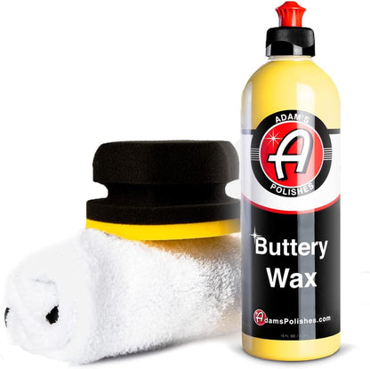 Adam's Polishes Buttery Wax (16oz) - Premium Infused Carnauba Liquid Wet Car Wax For Shine, Polish & Top Coat Paint Protection | Car Wash Enhancer & Clay Bar Lubricant | Car Boat Motorcycle