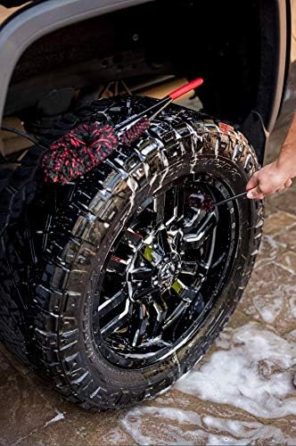 Liquid X Original Wheel Woolies Brushes 3 Piece Kit - Includes Angled Caliper Spoke Brush - USA Made - Black - New & Improved
