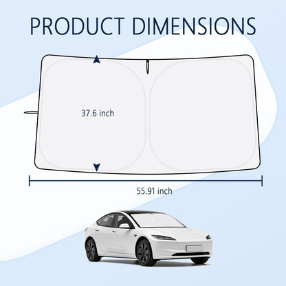300T Thickened Automotive Glass Sunshade and Comes with Storage Bag,Keep Car Interior Cool,Universal Windshield Sun Shade Fit for Cars,Trucks,SUVs (L: 57.08 * 31.5 inch)