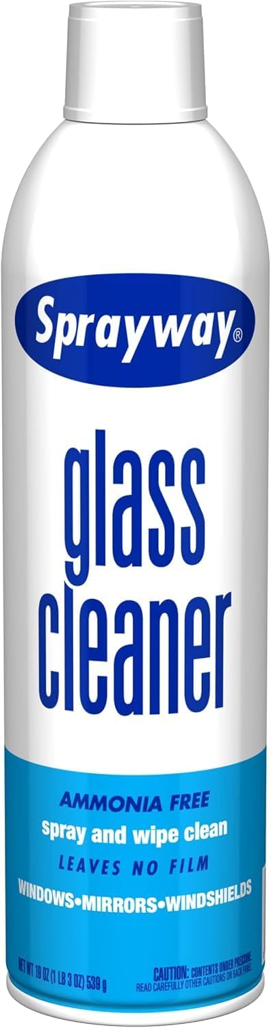 Sprayway Glass Cleaner with Foaming Spray for a Streak-Free Shine for Home and Automotive Use, 19 oz., Pack of 12