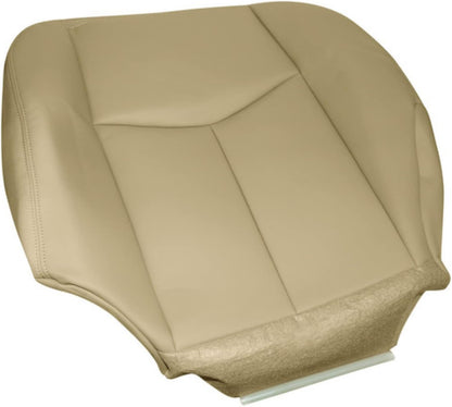 NLQR #522 Light Tan Front Driver Bottom Replacement Seat Cover Microfiber Leather Compatible with Chevy Avalanche Tahoe Suburban GMC Yukon XL 2003 2004 2005 2006