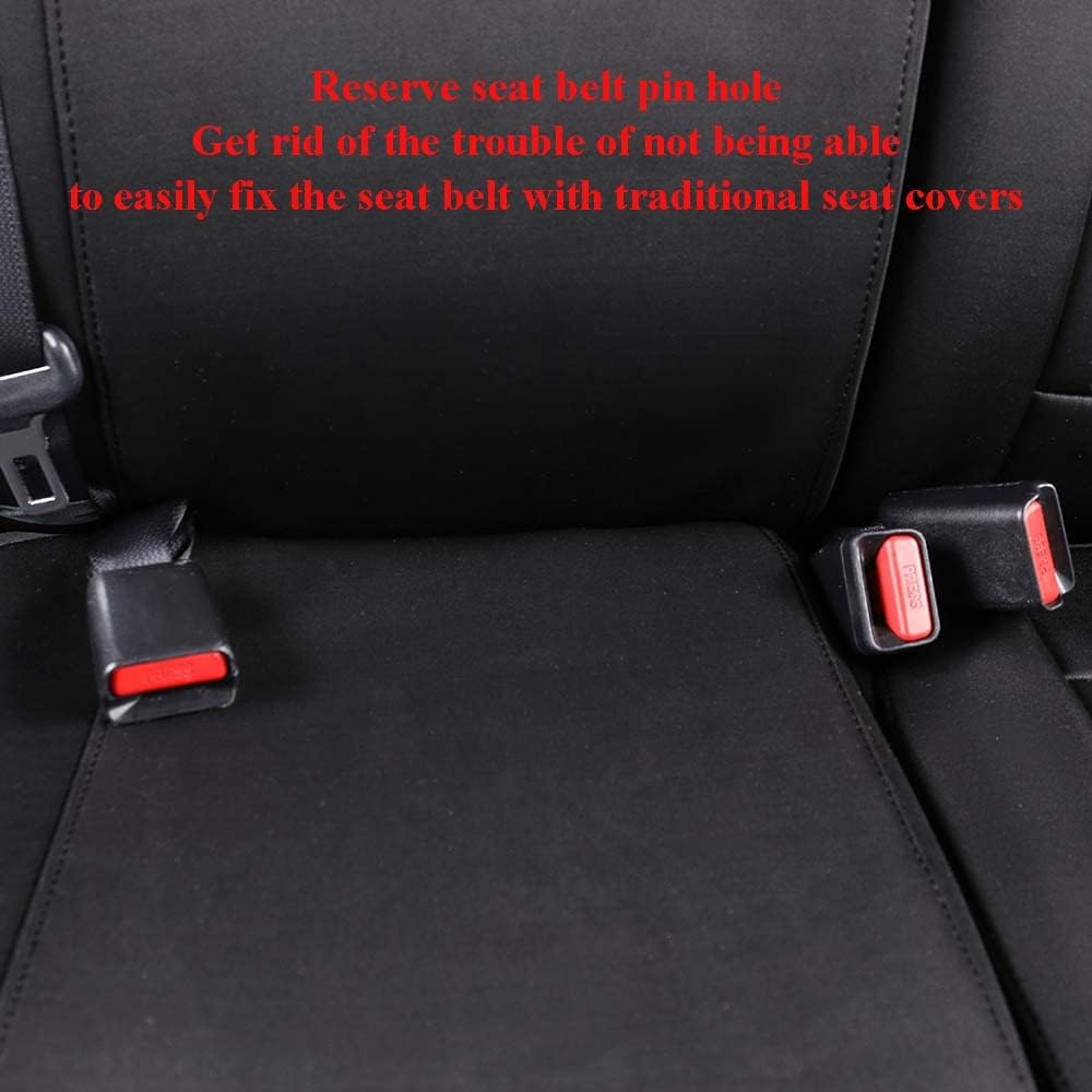 EKR Tacoma Car Seat Covers Custom Fit for Toyota Tacoma (Petrol) 2024 2025 2026 DoubleCab/CrewCab SR/SR5/TRD Sport/TRD Off-Road/Limited -Truck Seat Covers Full Set,Faux Leather(Black)