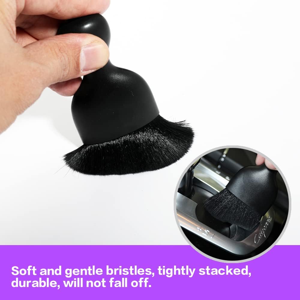 AOCISKA Car Interior Detailing Brush,Soft Bristle Cleaning Brush Car Detailing Brush Dusting Brush,Car Interior Cleaning Tool,Auto Detail Brush Car Dash Duster Brush (Black)