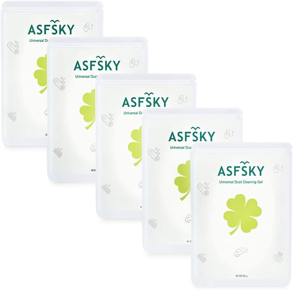 ASFSKY Car Cleaning Gel for Car Detailing Car Cleaning Gel Putty Reusable Keyboard Cleaner Gel Car Putty for Cleaning Dust Universal Cleaning Gel 5 Pack(Green)