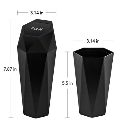 Car Trash Can with Lid - 2-Pack, Interior Accessories for Vehicles, Leakproof Garbage Can with 30 Detachable Trash Bags, Multipurpose Organizers and Storage Solutions for Home and Office