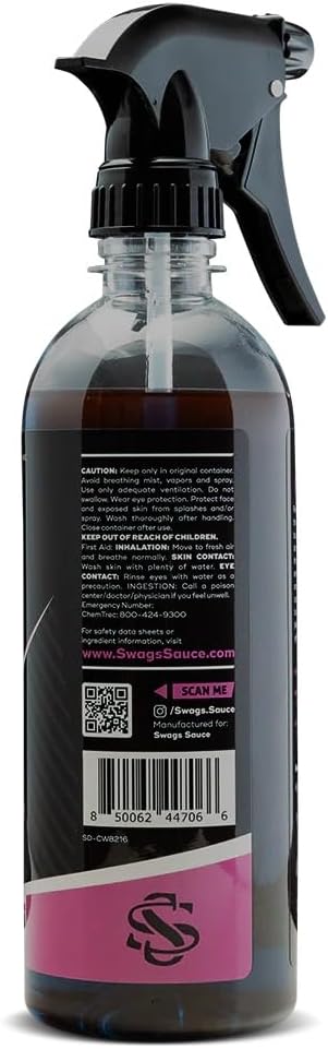 Bugz B-Gone | Grape Scent | Bug Remover 16oz bottle by Swags Sauce - Designed to break down bug residues on contact, making it easier to wash away with minimal scrubbing.