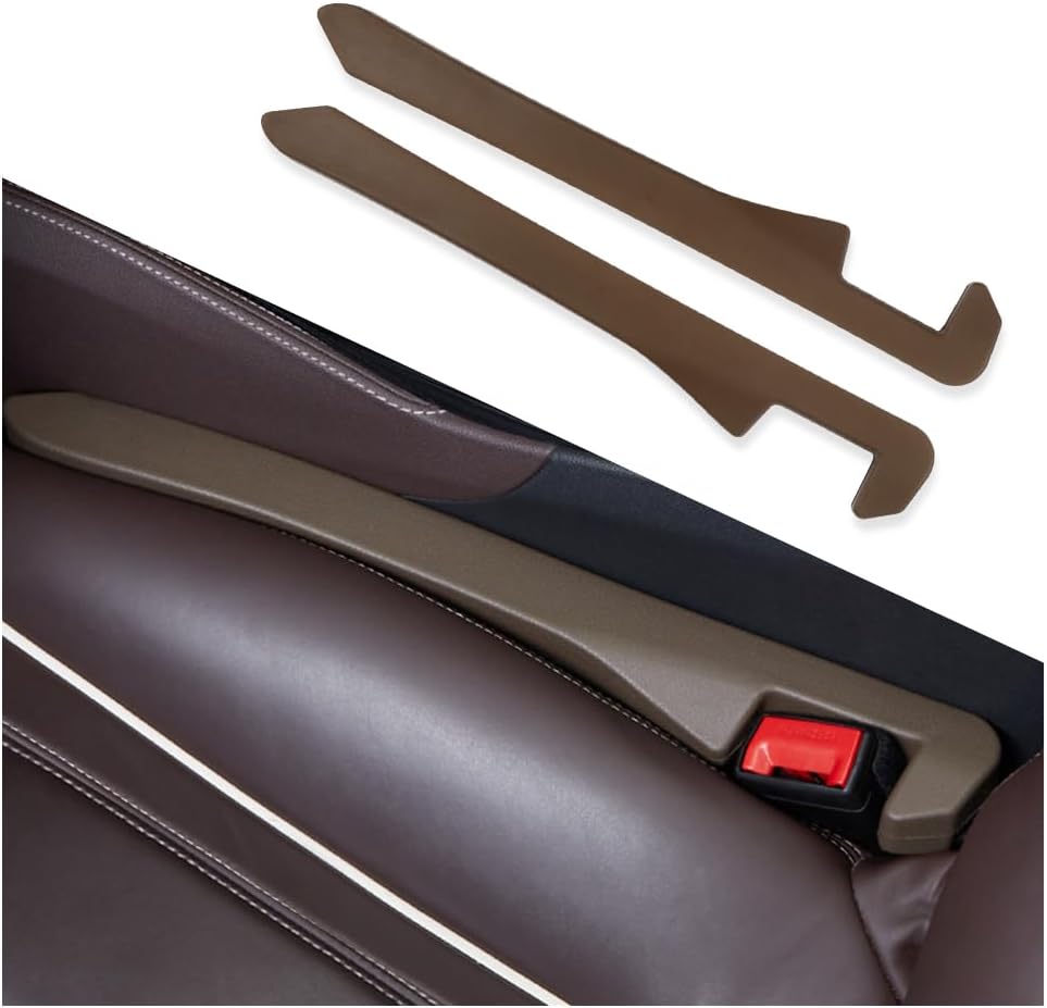IHOTDER 2PCS Car Seat Gap Filler - Car Seat Gap Filler Organizer for Holding Phone,Key,Purse - Universal Car Gap Filler Fits Car Truck SUV Car Interior Accessories (Black/2PCS)…
