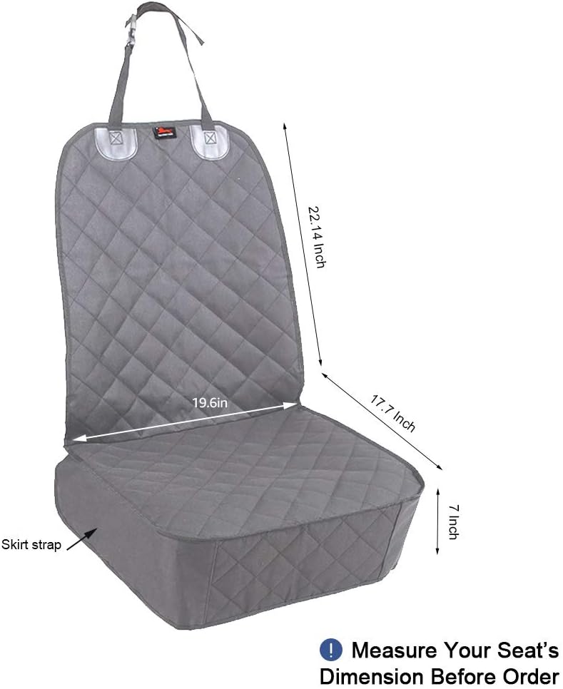 HONEST OUTFITTERS Dog Car Seat Cover, Pet Front Cover for Cars, Trucks, and Suv's - Waterproof & Nonslip Dog Seat Cover,(Front Seat)