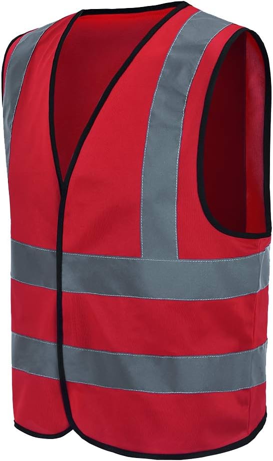 AYKRM 12 colour High visibility viz vest hi vis viz reflective work construction safety vest (XS-8XL) - Colors B