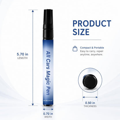 All Cars Magic Pen for Car Scratches Remover, Quick Paint Scratch Repair Magic Car Scratch Removal Pen Flawless for All Vehicles, Easy Use Weatherproof Fits All Cars Colors
