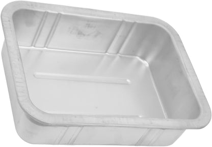 Oil Drain Pan, Universal Metal Oil Change Container with Easy Grip Edges 7-8L Capacity for Cars Motorcycles Boats, Durable Construction for Professional Mechanics and DIY Enthusiasts