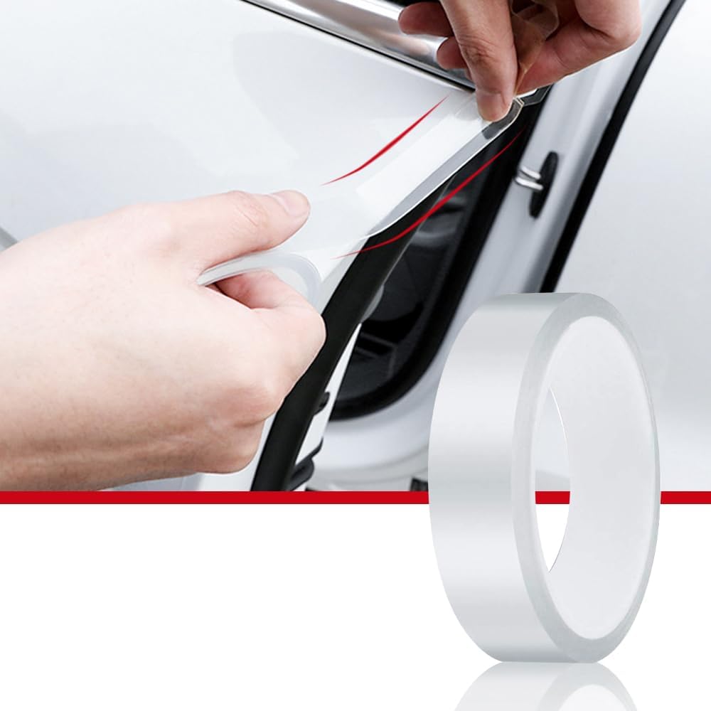 CloudBuyer Universal Car Door Edge Protector, Clear Sill Guard Film with Anti-Collision Protection for Most Vehicles (33Ft x 2.7In, Transparent)