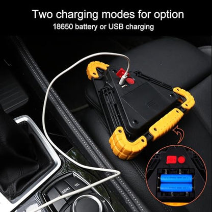 30W Multifunction Car Breakdown Emergency Safety Triangle Stop Sign with Red LED Warning Light